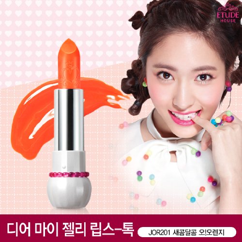 Etude House Sweet Recipe Dear My Jelly Lips-talk #JOR201 Sweet Orange