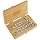 Alvord Polk 155-S-08 High-Speed Steel Taper Pin Reamer Set, Left Hand Spiral Flute, Uncoated Finish, 5-Piece, #0 - #5 Taper Pin Sizes in Wood Case
