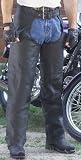 Guide Gear  Spandex - thigh Leather Chaps Black