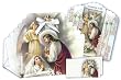 12 First Communion Bomboneiras, Thank You Cards, and Invitations with Envelopes, in Spanish (Made in Italy) - Girl