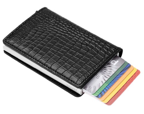 Secrid Men Slim Wallet Genuine Leather Amazon RFID Safe Card Case for max 12 cards