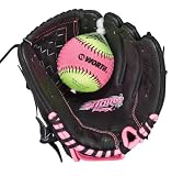 Worth FPX105P Black/Pink 10 1/2-Inch Glove with Ball