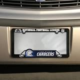 San Diego Chargers Black Plastic License Plate Frame