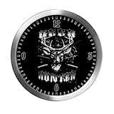 IMAGE OF Modern Wall Clock Deer Hunter Buck Rack and Rifles