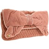 Juicy Couture Gifting Bow Capsule Clutch Damsel Velvet Bag Purse - Pink
