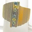 14K Yellow Gold Multi-Colored Diamond Ring
