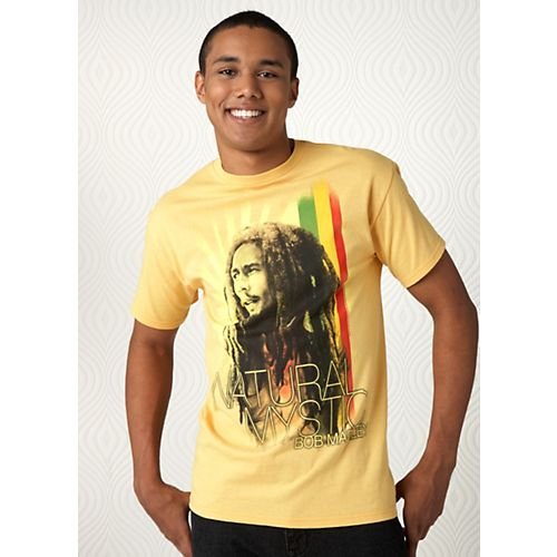 Zion Rootswear Bob Marley Natural Mystic T-Shirt YELLOW Sm