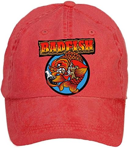 Rowstar Unisex Sublime Badfish Logo Adjustable Twill Printing Washed Cap