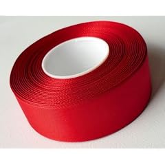 SCHLEIFENBAND Geschenkband DEKOBAND 50m x 40mm ROT Taftband Basisband Weihnachten Weihnachtsband