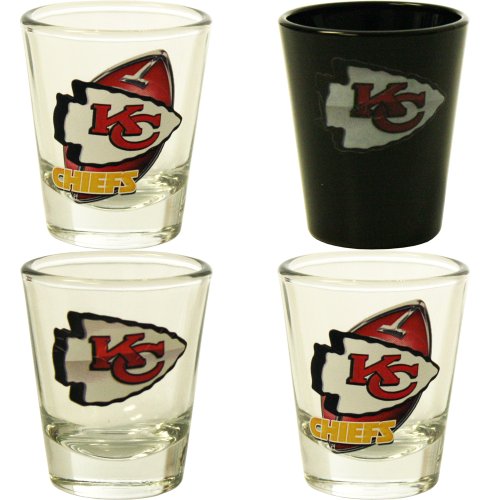 Kansas City Chiefs Four Piece Collector Shot Glass Set