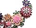 Girl Era Womens Acrylic 3D Crystal Flowers Big Heavy Costume Jewelry Charm Gold Necklace