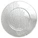 Clear Glass Leaf Design Platter 13.5" D Set of Two