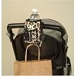 Sip & Stroll -Insulated Stroller Cup Holder - Cell Phone Holder - Leopard Print