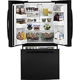 GE GFSF2HCYBB 22 0 Cu Ft Black French Door Refrigerator