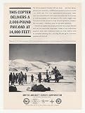 1960 Sikorsky S-62 Helicopter Himalayas Photo Print Ad