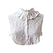 Angel Sweet Women's Lace Stand Peter Pan Detachable Fake Collar Cuff Cotton Choker Tie White Vintage Detachable Half Shirts Blouse Dickey