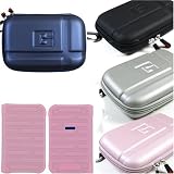 (2 in 1 Special)Eva Nylon Portable Hard Shell Carrying Case Compatible with Western Digital WD Passport Essential Elements Portable 2.5 Hard Drive HardDrive + Black Silicone Skin for Western Digital Hard Drive- (Hard Drive NOT included!!, Eva Pink