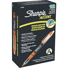 Sharpie Accent Liquid Pen-Style Highlighters, 12 Fluorescent Orange Highlighters(24406)