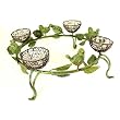 Verdigris Metal Nest Centerpiece Wreath 4 Candle Holder
