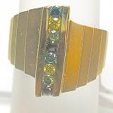 14K Yellow Gold Multi-Colored Diamond Ring