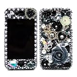 3D Swarovski flower Crystal Bling Case Cover for iphone 4 ATandT and Verizon