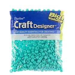 Pony Beads, Turquoise OP, 6 x 9mm, 720pc Pkg