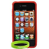 CrazyOnDigital Bumper Case for iPhone 4G (Red) (Fits ATandT iPhone)