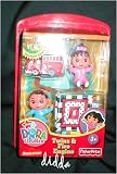 Fisher Price Dora the Explorer Twins & Fire Engine Dollhouse Figures