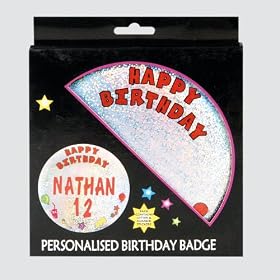 Personalised Name/Age Jumbo Badge