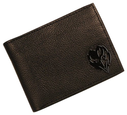 NFL Baltimore Ravens Debossed Black Leather Bi-fold Wallet
