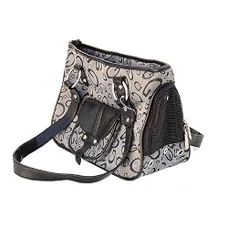 Designer Bag Pet Carrier - Black-Large