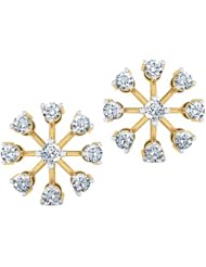Diamond (1.32 Ct, GH-VVS), 18 Kt Yellow Gold Contemporary Nine-Stone Diamond Studs.
