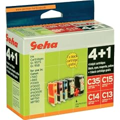 5 Geha Tintenpatronen im Multipack f�r Canon ersetzt Nr. BCI-6 farbig + schwarz
