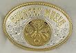 Country Music Sterling Silver/gold Plated Belt Buckle