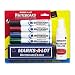 MARKS-A-LOT Dry Erase Marker Kit, Chisel Tip, BLK/BL/Green/Red, 4/set