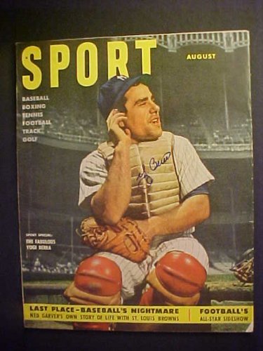 Yogi Berra New York Yankees Autographed August 1951 Sport Magazine