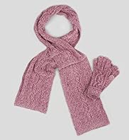 Cable Knit Scarf & Gloves Set Cable Knit Scarf & Gloves Set