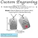 My Identity Doctor Custom Engraved Medical Alert Dog Tag 316L Steel - Light-Weight - Red - 27in Chain