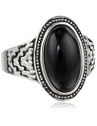 Sterling Silver Oval Onyx Ring
