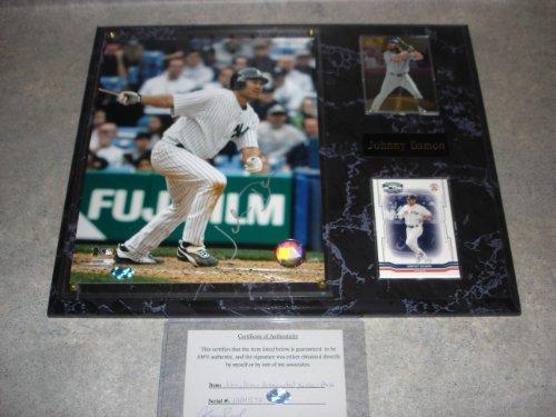Johnny Damon Autographed NY Yankees Wall Plaque w/ COA at Amazon.com
