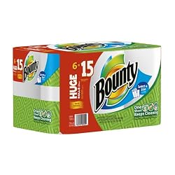 Bounty Huge Roll White, Select-A-Size 6 Rolls  [Amazon Frustration-Free Packaging]