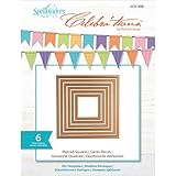 Spellbinders SCD-008 Celebrations Pierced Squares Metal Paper Cutting Die Template, Set of 6
