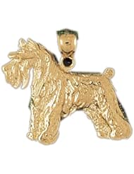 Dazzlers Solid 14k Gold Schnauzer Dog Charm Pendant Available in three colors from jewelsberry (weights: 5.0 grams only)