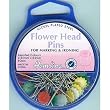 Hemline Flower Head Pins, 54mm, pk of 60