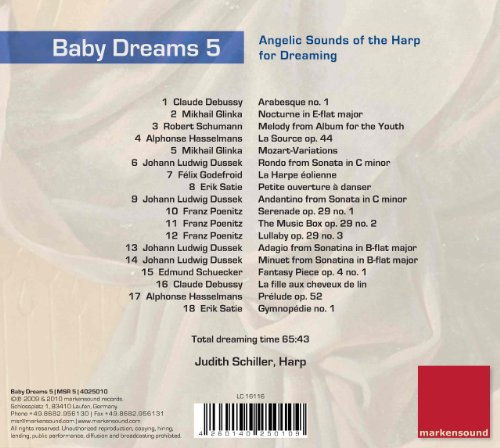 Original album cover of Baby Dreams 5 - Classical Music for Children. Angelic Sounds of the Harp for Dreaming by markensound records