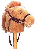 Plush Tan Giddy Pony Stick Horse 37