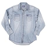 Mens Tall Wrangler® Cowboy Cut® Long Sleeve Shirt Stone Bleach by Wrangler