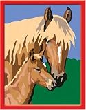 Ravensburger 27858 - Haflinger Kuss, Malen nach Zahlen, 13 x 18 cm