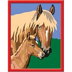 Ravensburger 27858 - Haflinger Kuss - Malen nach Zahlen, 13 x 18 cm