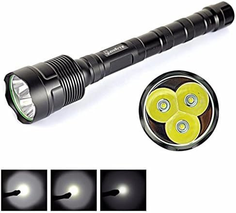 Nightlight Flashlight, XLightFire 3T6 Super Bright 6000Lm 3x XM-L T6 LED 5-Mode 18650 Flashlight Torch